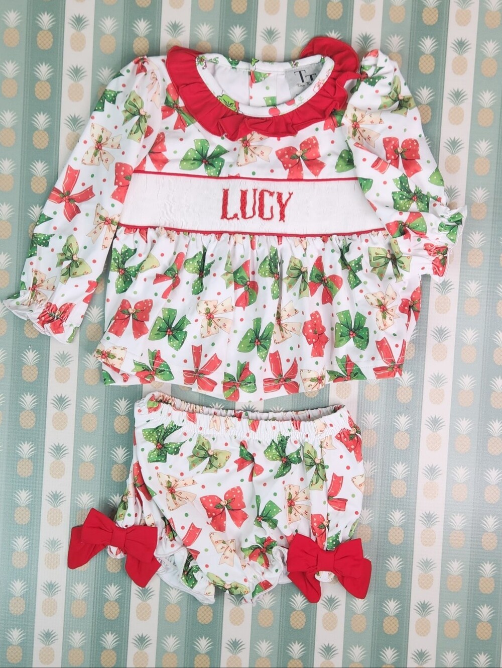 Tiny Threads Smocking Lucy Christmas Bundle - Picture 3 of 8